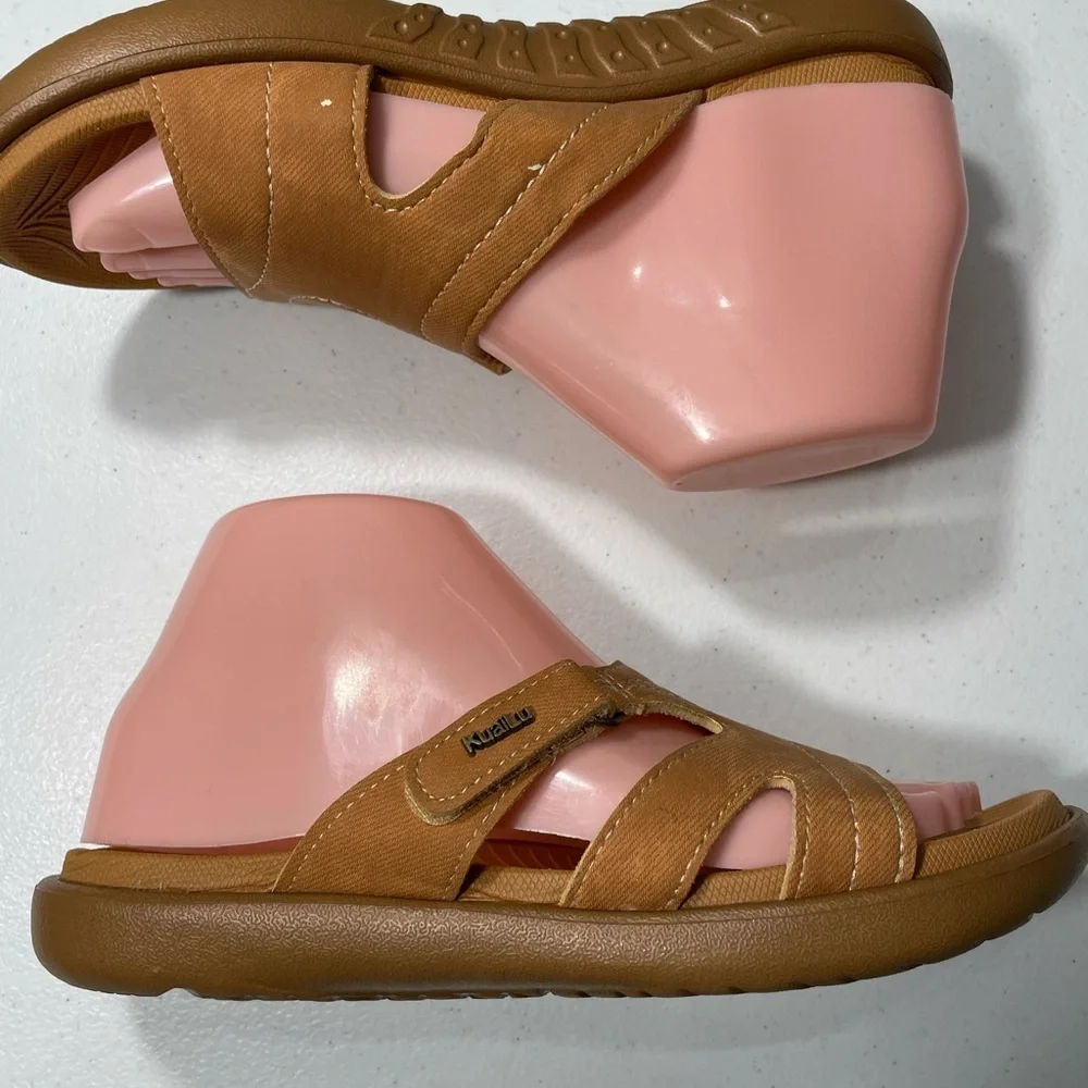 Kuailu Brown Open-Toe Sandals Size 7 SB-80